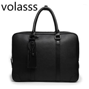 2020 Men Messenger Computer Bag Man 14-tums läder bärbar kortfölj handväska singel bolso väskor bandolera hombre sac homme kvinnor1306l