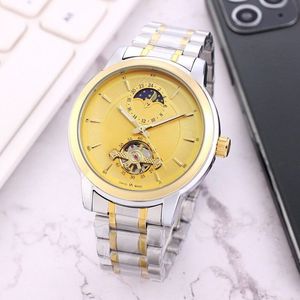 Luxury Mens Watch Mechanical Automatic Moon Phase Designer Movement Watches High Quality Wristwatches 40mm All rostfritt stål Band för män Julklapp Montre