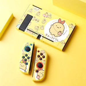 Fall Switch Case Cute OLED Dockable Protective Case Nintendo Accessories Pink Kawaii Soft Cover TPU Skin Split Design