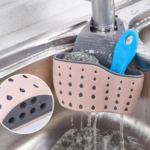 Kitchen Storage Sink Rack Hanging Drain Basket Adjustable Soap Sponge Shelf Bathroom Faucet Accessories