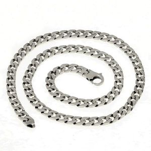 100% Solid S925 Srebrne Srebrne Łańcuchy Miami Naszyjnik dla męskiej damskiej biżuterii Zakochanie 7 mm 50 55 60cm zbiornika
