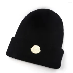 Berets 2024 chapéu de inverno mais lã quente moda macia beanie unisex chapéus ao ar livre espessamento esqui esportes windbreak malha brimless bonés