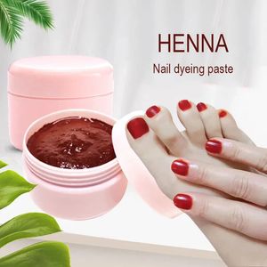 2 X Pure Natural Plant India Henna Cream DIY Nail Dyeing Red Art Colors luster 20gbottle 240219