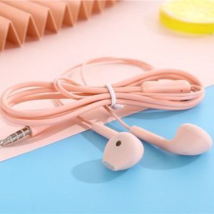 Fones de ouvido esportivos portáteis de 8 cores com fio Super Bass com microfone embutido Fones de ouvido intra-auriculares de 3,5 mm com fio mãos livres para telefones celulares Fone de ouvido HIFI controlado por fio