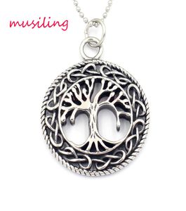 Tree of Life 316L rostfritt stål hängen halsband kedja pendel charms reiki amulet mode mens smycken7144954