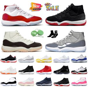 Jumpman Air Jordan 11 Retro Basketball Shoes Cherry 11s Cool Grey Bred Velvet DMP Midnight Navy Trainers【code ：L】Low Space Jam Sneakers