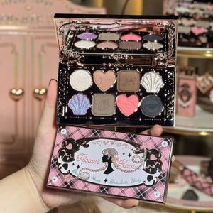 Flower Knows Chocolate 8 Color Eyeshadow Palette Shimmer Matte Chameleon Pressed Glitter Long Lasting Eye Shadow Maquillage 240220