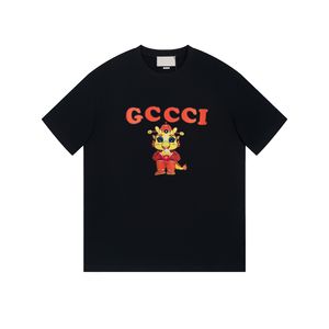 2024 Inizio primavera Primavera Drago stampato manica corta designer GGity moda T-shirt marca T-shirt primavera estate tendenze uomo e donna puro cotone