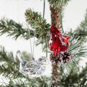 Christmas Decorations Bird Ornament Acrylic Pendant Pinecone Ornaments Fine Texture Tree Decor With Hanging