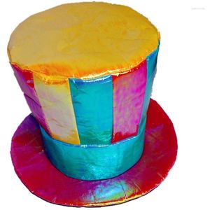 Береты Y166, шляпа клоуна для парка развлечений, универсальная мужская цирковая винтажная вечерние шляпа с плоским верхом для косплея