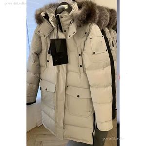 Mooses Knuckle Jacket Мужская пуховая куртка-бомбер Высококачественный мех Женские Mooses Белый лисий пух Женский Белый и черный мех Белая утиная пуховая куртка Мужские зимние куртки 3577