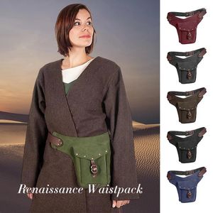 Midjeväskor Medieval Retro Pouch Bag Portable Belt Fanny Pack Pack Purse Cosplay Prop med dekorativ utomhussport