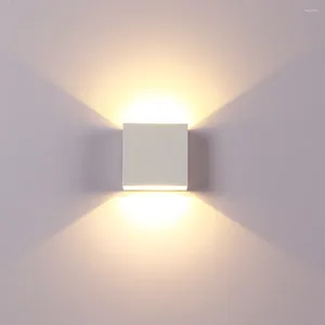 Night Lights Modern 6W Square Aluminum LED Wall Light AC 85-265V Home Garden Bath Front Mirror Corridor Bedside Lamp