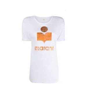 24ss Isabel Marant New Niche Designer T Shirt Classic Hot Lip Print Casual Versatile Round Neck Cotton Loose Pullover Tees Top Women Short Sleeved Polos Trend T-s 739