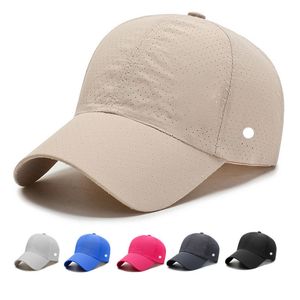 LL wydajność Off-Duty Caps Hats Hats Hats Mężczyźni i kobiety Letnia na zewnątrz lekka czapka baseballowa szczytowy oddychający siatkowy czapkę Słoneczniki Odporne