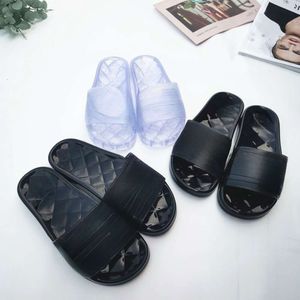 Women Designer Slippers Transparent PVC jelly Sandals Womens letter Printed Luxury Summer slipper Slides Silicone lady Flip Flops Flat Shoe sneaker plus size Eur 42