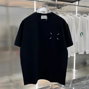 Mm6 Margiela Nova primavera e verão algodão de alta qualidade impresso tamanho americano camiseta de manga curta masculina e feminina