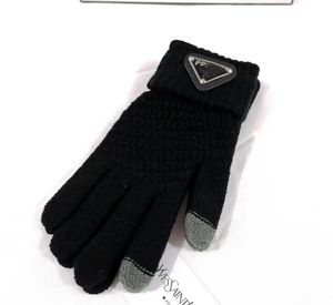 Women man winter leather gloves Plush touch screen for cycling with warm insulated sheepskin fingertip Gloves 002