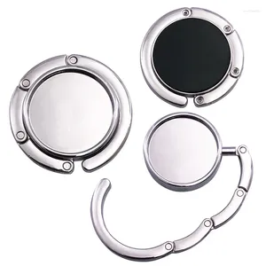 Hooks Portable Folding Bag Hanger Handbag Hook Holder Table Crystal Alloy Purse Circle Shape Accessories