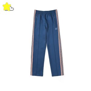 Pantaloni della tuta a strisce da ricamo da donna 1: 1 tag pantaloni blu navy