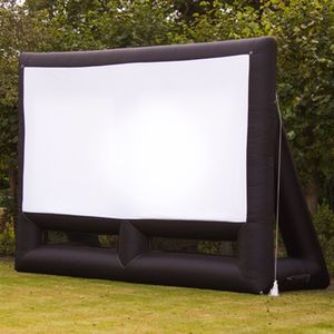 10x7m (33x23ft) Partihandel liten uppblåsbar projektionsfilm skärm utomhus mini TV -projektor luftbio ballong med flygblåsad för barn hemfestutrustning