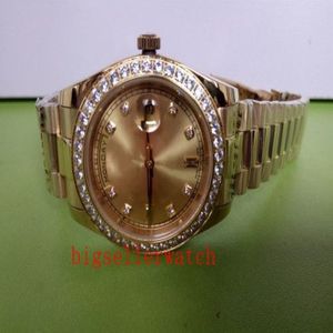 Luksusowe dwuosobowe oryginalne pudełko 36 mm stalowe żółte złote diamentowe piersi ramki 116243 Automatyczne modne zegarki męskie WRIS2154