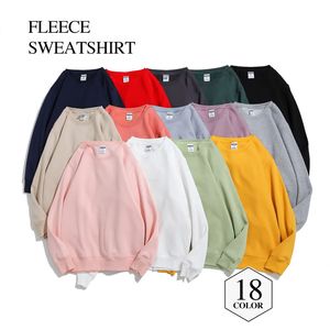 Polar Fleece Hoodies Men Women Casual Minimalist Sweatshirt O-Neck Plus Size Solid Color Basic Pullover Warm Clothes 240220