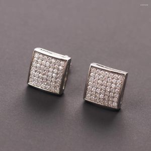 Stud Küpe Square Full Zircon Hip Hop Yabancı Ticaret Moda Mikro Set