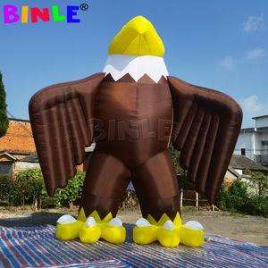 Großhandel Großhandel Custom 7mH (23ft) mit Gebläse aufblasbarer Eagle-Ballon fliegendes Hawk-Maskottchen für Außenwerbung