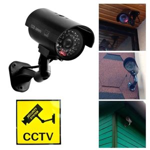 Smarsecur Fałszywe kamerę manekin Waterproof Security Surveillance CCTV z migającym czerwonym światłem LED na zewnątrz