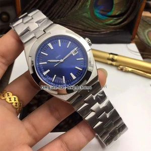 Sälj nya 42mm utomlands 4500V 110A-B128 Blue Dial Automatic Mens Watch Silver Case Gents Watches rostfritt stålarmband High Qual236x