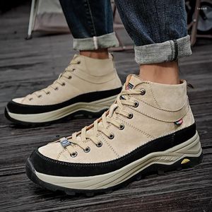 Boots 2024 Winter Leather Men Casual Shoe Autumn Snow Boot Hiking High Top Men's Ankle Outdoor Mountain Trekking Footwear