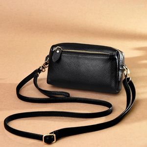 Evening Bags Genuine Leather Women's Shoulder Bag 2024 Trend Fashion Minimalist Small Wholesale Horizontal Crossbody Mobile Phone