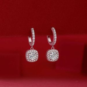 D Farbe Hochzeit Diamant Moissanit Ohrringe für Frauen mit GRA Zertifikat 925 Sterling Silber Hoop Tropfen Ohrring Edlen Schmuck
