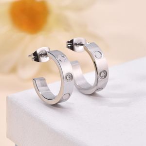 Fashion Jewelry Gifts Earrings C letter womens tiny stud earings Gold Rose Earring for Women Party Wedding earring girt