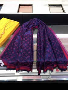 Дизайнерский шарф, кашемировый шелковый шарф, бандана, sciarpa schal, бренд L, буква, для женщин, мужчин, модный роскошный шарф, шаль, дизайнерская теплая большая квадратная пашмина, фиолетовый, 140*140 см