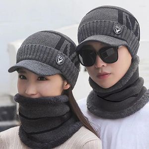 Berets Unisex Winter Plush Thickening Warm Beanie For Men Women Ski Mask Party Caps Face Shield Bib Women's Hat Cold Proof Knitted Hats
