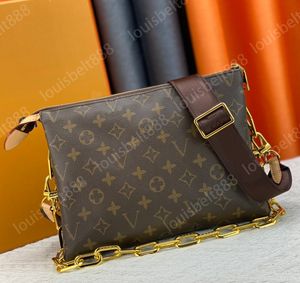 2024 Fashion Luxury brand designer bag COUSSIN leather crossbody Bags Luxury Women mens tote Messenger wallets square handbags Embossed shoulder straps Chain Bag
