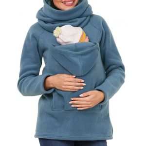 Autumn Winter Kangaroo Coat Maternity Clothing Plus Size Page Graviditet Tröja Premama Baby för 0-12 månader Gravida hoodies 240219