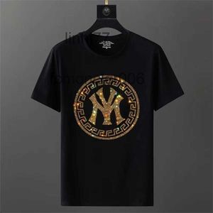 Homens camisetas 36% Estação Europeia Bens Mens Trendy Curto Verão Quente Diamante Meia Manga T-shirt Espírito Social Guy Bottom Camisa 963gp2sbmn5oLM4T