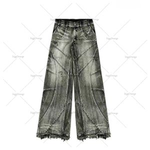 Y2k streetwear punk hip hop jeans costa oeste workwear rasgado estilo rap solto lavagem plus size roupas masculinas esfregar