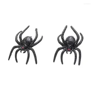 Dangle Earrings Punk Spider Stud Personality Resin Black Ear Studs Halloween Spiders面白いホラージュエリー女性のための宝石