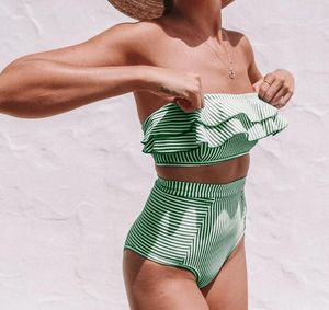 2024 Bikini set Costume da bagno bikini di design di lusso in un unico pezzo Stampa connessa con supporto in acciaio a forma di VU profondo donna da spiaggia bikini di design a triangolo in un pezzo