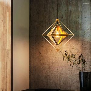 Pendelleuchten Nordic Designer Diamant Glas Lichter Wohnzimmer Schlafzimmer Moderne Loft Industrie Bekleidungsgeschäft Hängeleuchten