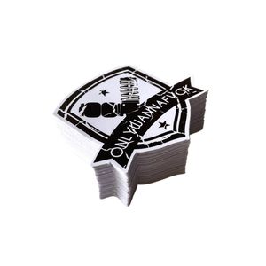 Niestandardowe projekty drukowania Wodoodporne naklejki winylowe Die Cut Etykieta Logo naklejki klejenia PVC Sticker z bezpłatną wysyłką