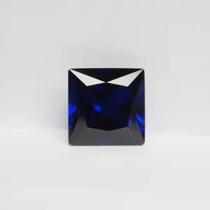Loose Diamonds Meisidian 5A Quality Square Princess Cut 5.5x5.5mm Lab Royal Blue Sapphire Stone