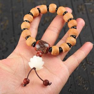 Strand Tibetan Fengyan Bodhi Beads Single Circle Bracelet Original Match Golden Silk Bamboo