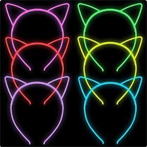 Fluorescent Hair Hoop Plastic Headband Glow In The Dark Party Supplies Photo Booth For Kids Adults Birthday Wedding Decoration