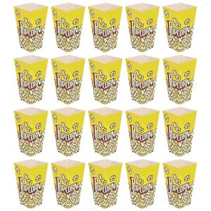 Dinnerware Sets 100 Pcs Popcorn Box Container Tubs Buckets Paper Holders Containers Movie Night