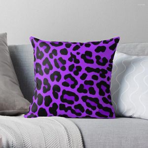 紫色のヒョウのプリントスローカバーポリエステル枕ケースソファのホームリビングルームカーシートの装飾